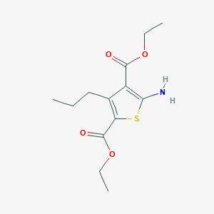 molecular formula C13H19NO4S B2562723 5-氨基-3-丙基噻吩-2,4-二甲酸二乙酯 CAS No. 667437-85-6