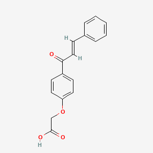 molecular formula C17H14O4 B2562731 2-(4-Cinnamoylphenoxy)acetic acid CAS No. 136068-42-3