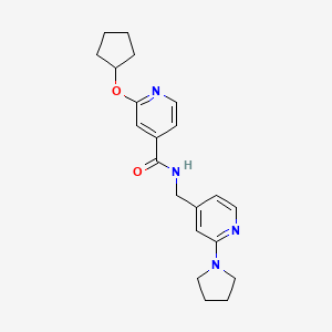 2-(cyclopentyloxy)-N-((2-(pyrrolidin-1-yl)pyridin-4-yl)methyl)isonicotinamide