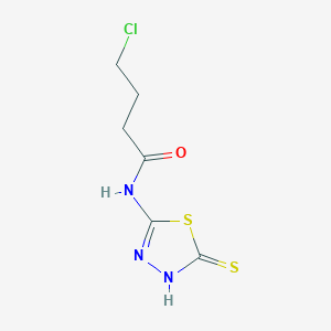 4-chloro-N-(5-mercapto-1,3,4-thiadiazol-2-yl)butanamide