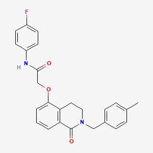 N-(4-fluorophenyl)-2-((2-(4-methylbenzyl)-1-oxo-1,2,3,4-tetrahydroisoquinolin-5-yl)oxy)acetamide
