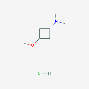 molecular formula C6H14ClNO B2562760 盐酸 3-甲氧基-N-甲基环丁-1-胺 CAS No. 1803572-36-2