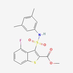 Methyl 3-[(3,5-dimethylphenyl)sulfamoyl]-4-fluoro-1-benzothiophene-2-carboxylate