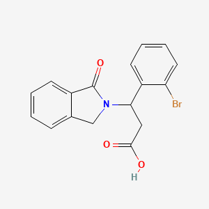 molecular formula C17H14BrNO3 B2562778 3-(2-溴苯基)-3-(1-氧代-1,3-二氢-2H-异吲哚-2-基)丙酸 CAS No. 478260-17-2