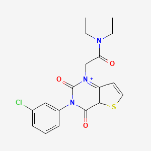 molecular formula C18H18ClN3O3S B2562812 2-[3-(3-chlorophenyl)-2,4-dioxo-1H,2H,3H,4H-thieno[3,2-d]pyrimidin-1-yl]-N,N-diethylacetamide CAS No. 1260927-91-0