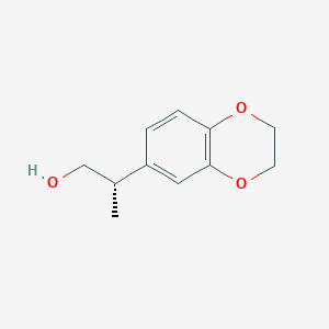 molecular formula C11H14O3 B2562833 (2S)-2-(2,3-dihydro-1,4-benzodioxin-6-yl)propan-1-ol CAS No. 2230789-55-4