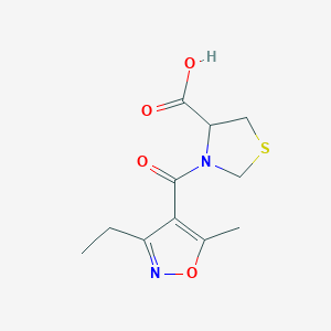 3-(3-Ethyl-5-methyl-1,2-oxazole-4-carbonyl)-1,3-thiazolidine-4-carboxylic acid