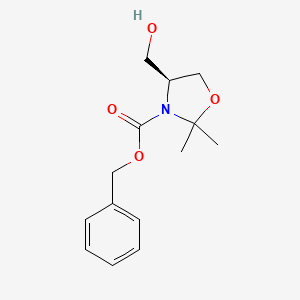 molecular formula C14H19NO4 B2562842 (4S)-2,2-二甲基-3-N-cbz-4-(羟甲基)恶唑烷 CAS No. 133464-36-5