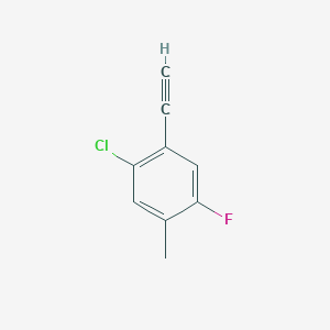 molecular formula C9H6ClF B2562843 1-氯-2-乙炔基-4-氟-5-甲基苯 CAS No. 2490432-98-7