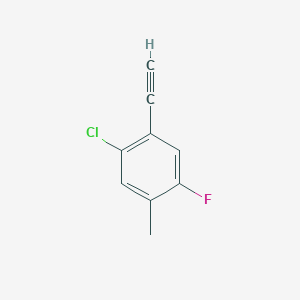 molecular formula C9H6ClF B2562843 1-クロロ-2-エチニル-4-フルオロ-5-メチルベンゼン CAS No. 2490432-98-7