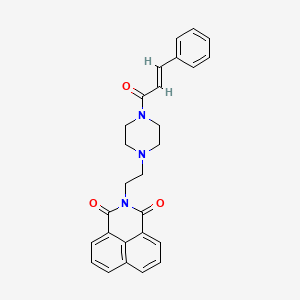 molecular formula C27H25N3O3 B2562844 (E)-2-(2-(4-cinnamoylpiperazin-1-yl)ethyl)-1H-benzo[de]isoquinoline-1,3(2H)-dione CAS No. 1164559-44-7