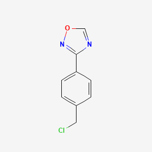 molecular formula C9H7ClN2O B2562845 3-[4-(Chloromethyl)phenyl]-1,2,4-oxadiazole CAS No. 2279124-58-0
