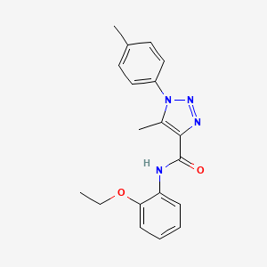 molecular formula C19H20N4O2 B2562851 N-(2-ethoxyphenyl)-5-methyl-1-(4-methylphenyl)-1H-1,2,3-triazole-4-carboxamide CAS No. 871323-25-0