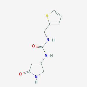 molecular formula C10H13N3O2S B2562852 1-(5-Oxopyrrolidin-3-yl)-3-(thiophen-2-ylmethyl)urea CAS No. 1351609-12-5