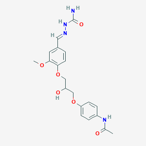 molecular formula C20H24N4O6 B256286 (E)-2-(4-(3-(4-acetamidophenoxy)-2-hydroxypropoxy)-3-methoxybenzylidene)hydrazinecarboxamide 