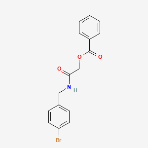 molecular formula C16H14BrNO3 B2562877 2-((4-Bromobenzyl)amino)-2-oxoethyl benzoate CAS No. 1794982-94-7