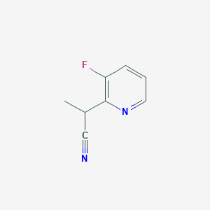 molecular formula C8H7FN2 B2562890 2-(3-Fluoropyridin-2-yl)propanenitrile CAS No. 2172024-93-8