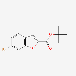 molecular formula C13H13BrO3 B2562903 6-Bromo-2-benzofurancarboxylate de tert-butyle CAS No. 1210226-82-6