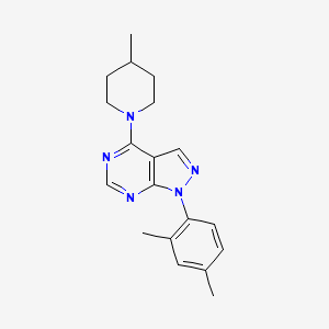 molecular formula C19H23N5 B2562908 1-(2,4-dimethylphenyl)-4-(4-methylpiperidin-1-yl)-1H-pyrazolo[3,4-d]pyrimidine CAS No. 393845-29-9
