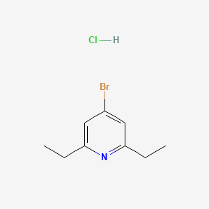 molecular formula C9H13BrClN B2562910 4-Bromo-2,6-diethylpyridine hydrochloride CAS No. 2055841-93-3