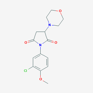 molecular formula C15H17ClN2O4 B256292 1-(3-Chloro-4-methoxyphenyl)-3-(4-morpholinyl)-2,5-pyrrolidinedione 