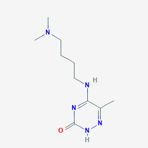 molecular formula C10H19N5O B256294 5-{[4-(dimethylamino)butyl]amino}-6-methyl-1,2,4-triazin-3(2H)-one 
