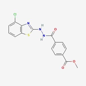molecular formula C16H12ClN3O3S B2562971 Methyl 4-(2-(4-chlorobenzo[d]thiazol-2-yl)hydrazinecarbonyl)benzoate CAS No. 851979-24-3