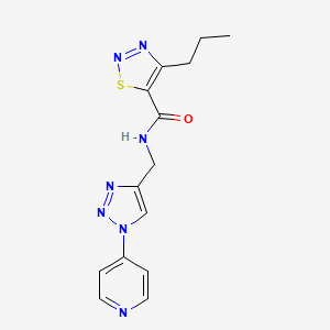 4-propyl-N-((1-(pyridin-4-yl)-1H-1,2,3-triazol-4-yl)methyl)-1,2,3-thiadiazole-5-carboxamide