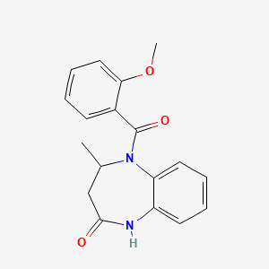 5-(2-methoxybenzoyl)-4-methyl-4,5-dihydro-1H-benzo[b][1,4]diazepin-2(3H)-one