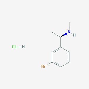 molecular formula C9H13BrClN B2562984 (1R)-1-(3-溴苯基)-N-甲基-乙胺盐酸盐 CAS No. 2366997-08-0