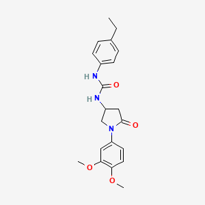 1-(1-(3,4-Dimethoxyphenyl)-5-oxopyrrolidin-3-yl)-3-(4-ethylphenyl)urea