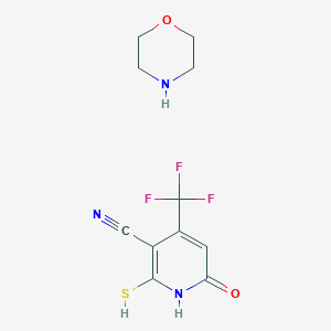 6-Oxo-2-sulfanyl-4-(trifluoromethyl)-1,6-dihydropyridine-3-carbonitrile; morpholine