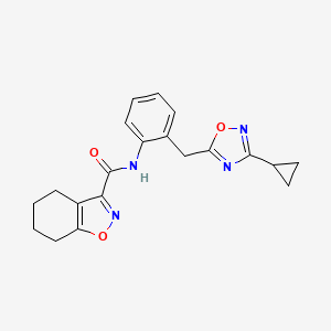 N-(2-((3-cyclopropyl-1,2,4-oxadiazol-5-yl)methyl)phenyl)-4,5,6,7-tetrahydrobenzo[d]isoxazole-3-carboxamide