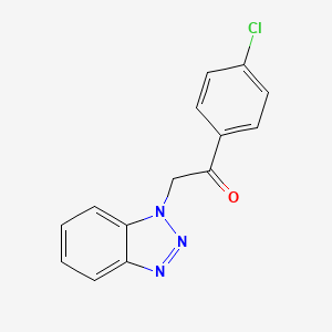 molecular formula C14H10ClN3O B2563006 2-(Benzotriazol-1-yl)-1-(4-chlorophenyl)ethanone CAS No. 124041-74-3