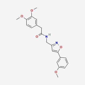 2-(3,4-dimethoxyphenyl)-N-((5-(3-methoxyphenyl)isoxazol-3-yl)methyl)acetamide