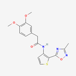 2-(3,4-dimethoxyphenyl)-N-(2-(3-methyl-1,2,4-oxadiazol-5-yl)thiophen-3-yl)acetamide