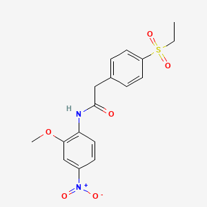 2-(4-(ethylsulfonyl)phenyl)-N-(2-methoxy-4-nitrophenyl)acetamide