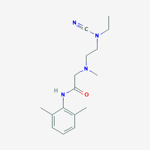 2-[2-[Cyano(ethyl)amino]ethyl-methylamino]-N-(2,6-dimethylphenyl)acetamide