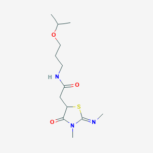 molecular formula C13H23N3O3S B256302 (Z)-N-(3-isopropoxypropyl)-2-(3-methyl-2-(methylimino)-4-oxothiazolidin-5-yl)acetamide 