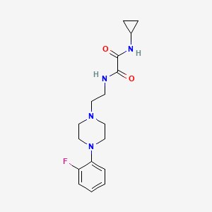 molecular formula C17H23FN4O2 B2563021 N1-cyclopropyl-N2-(2-(4-(2-fluorophenyl)piperazin-1-yl)ethyl)oxalamide CAS No. 1049476-69-8