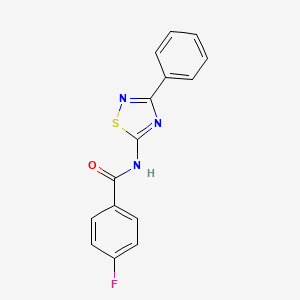 molecular formula C15H10FN3OS B2563035 4-fluoro-N-(3-phenyl-1,2,4-thiadiazol-5-yl)benzamide CAS No. 690246-26-5