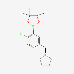 2-Chloro-5-(pyrrolidinomethyl)phenylboronic acid, pinacol ester