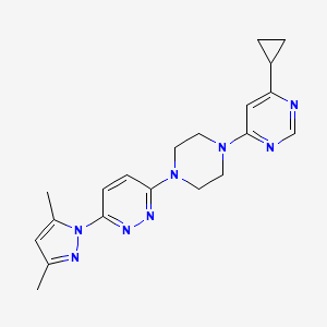 3-[4-(6-Cyclopropylpyrimidin-4-yl)piperazin-1-yl]-6-(3,5-dimethylpyrazol-1-yl)pyridazine