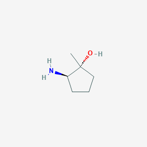 molecular formula C6H13NO B2563046 (1R,2R)-2-アミノ-1-メチルシクロペンタン-1-オール CAS No. 1400689-45-3