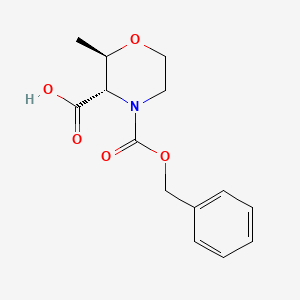 (2R,3S)-2-Methyl-4-phenylmethoxycarbonylmorpholine-3-carboxylic acid