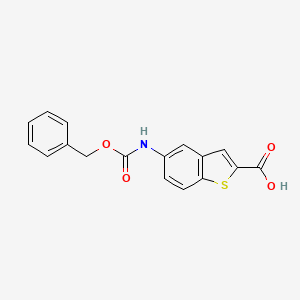 molecular formula C17H13NO4S B2563051 5-(Phenylmethoxycarbonylamino)-1-benzothiophene-2-carboxylic acid CAS No. 175425-07-7