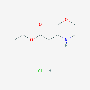 molecular formula C8H16ClNO3 B2563065 Ethyl-2-(Morpholin-3-yl)acetat-Hydrochlorid CAS No. 761460-01-9