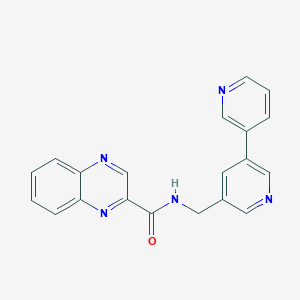 N-([3,3'-bipyridin]-5-ylmethyl)quinoxaline-2-carboxamide