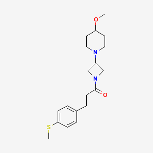 1-(3-(4-Methoxypiperidin-1-yl)azetidin-1-yl)-3-(4-(methylthio)phenyl)propan-1-one
