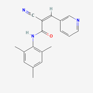 (Z)-2-cyano-3-pyridin-3-yl-N-(2,4,6-trimethylphenyl)prop-2-enamide
